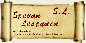 Stevan Leštanin vizit kartica